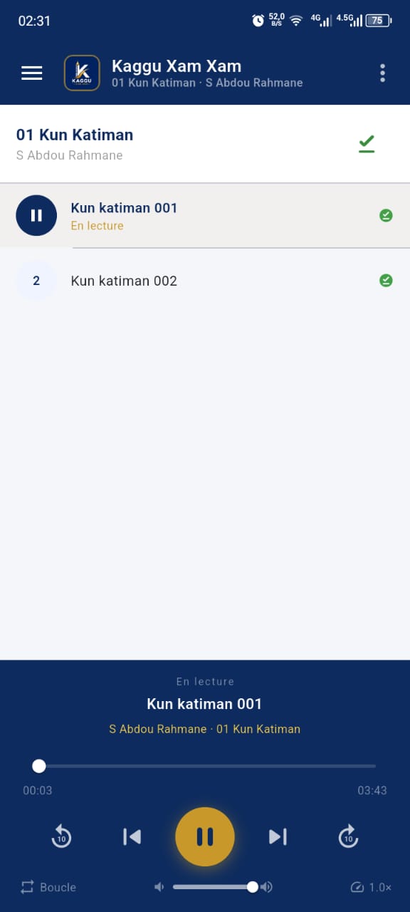 Kaggu Xam Xam — téléchargement pour écoute hors-ligne